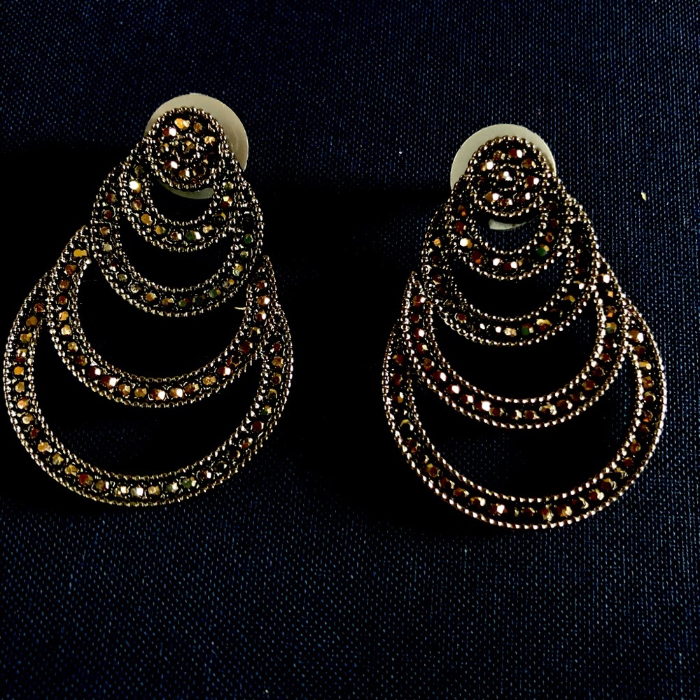 Pair of beautiful black marcasite earrings